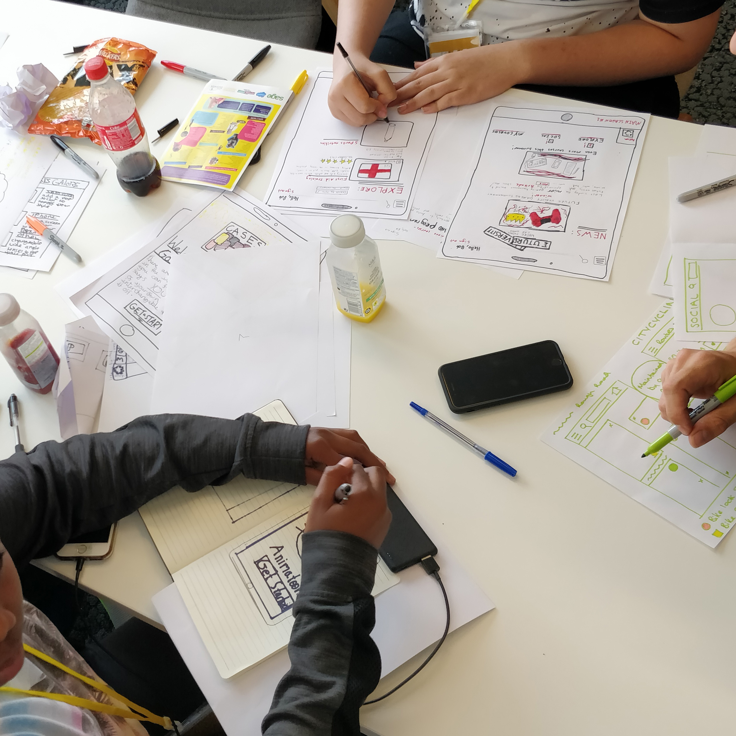Paper prototyping charity activity