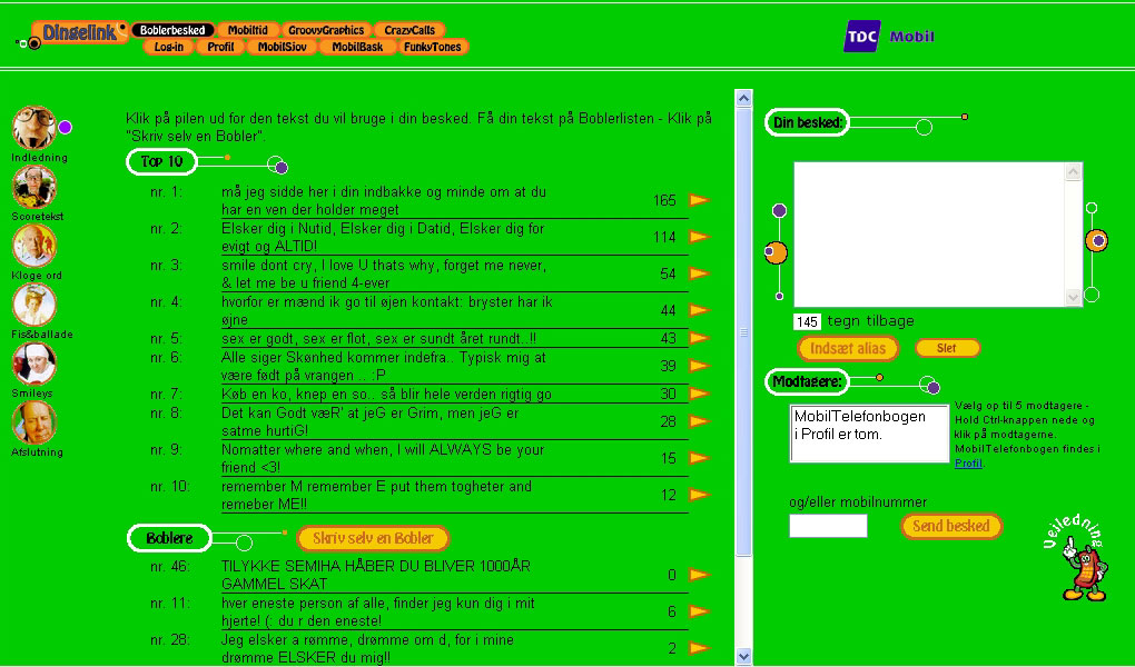 Dingelink homepage