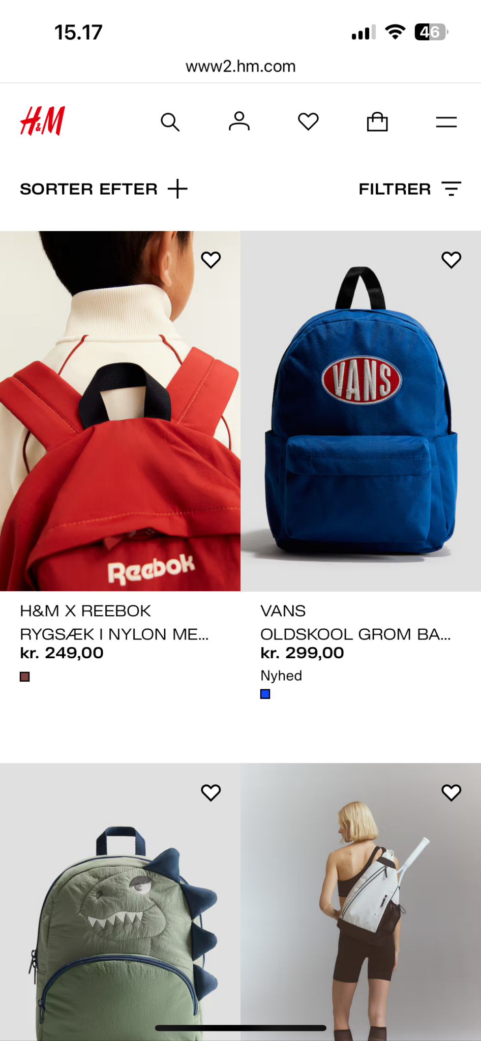 HM.com with external brands