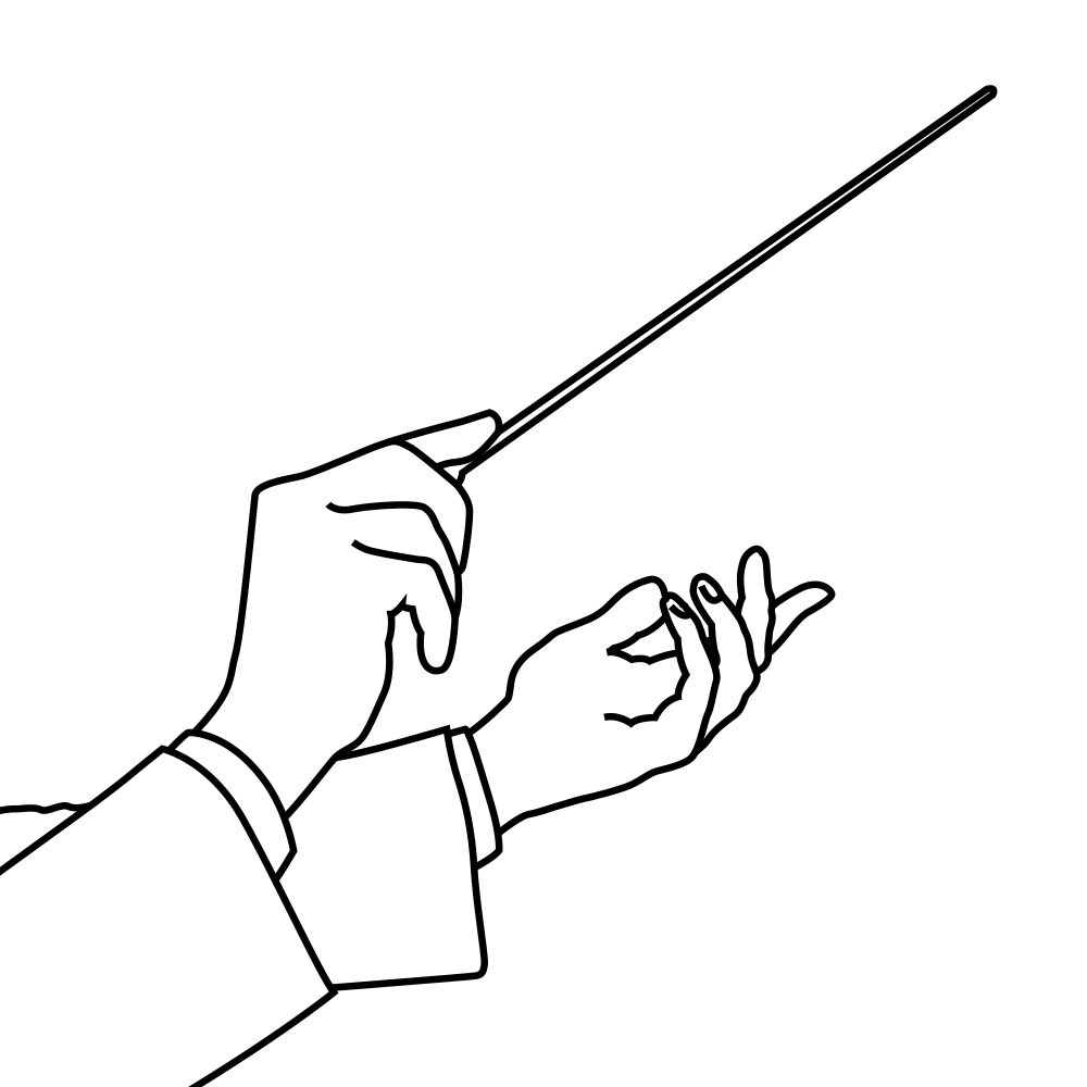 Conductor leading their orchestra