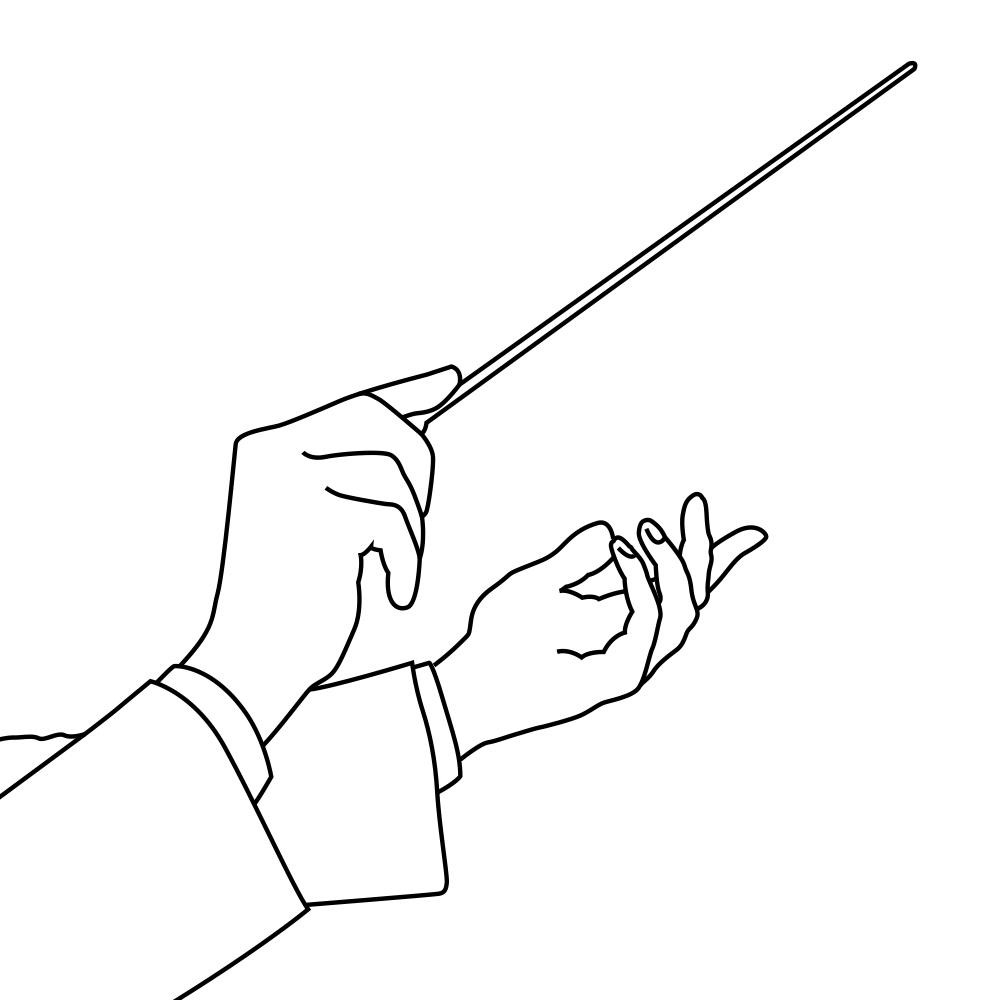 Conductor leading their orchestra