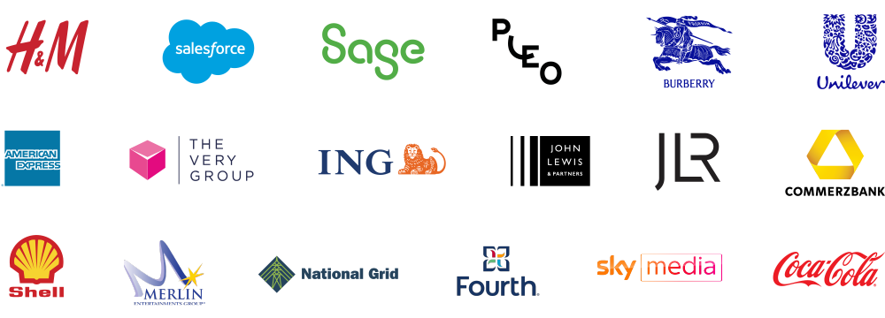 H&M, Salesforce, Sage, Pleo, Burberry, Unilever, American Express, The Very Group, ING and more.