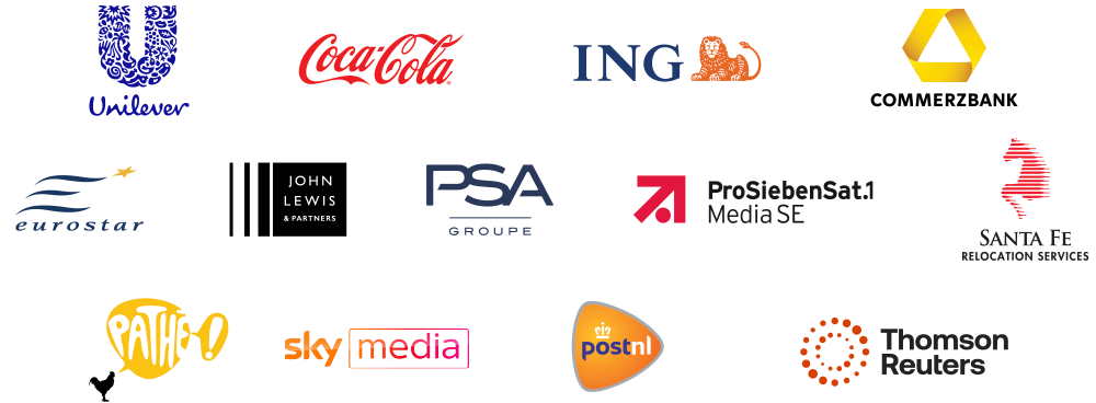 Unilever, Coca Cola, ING, Commerzbank, John Lewis, Sky Media and more