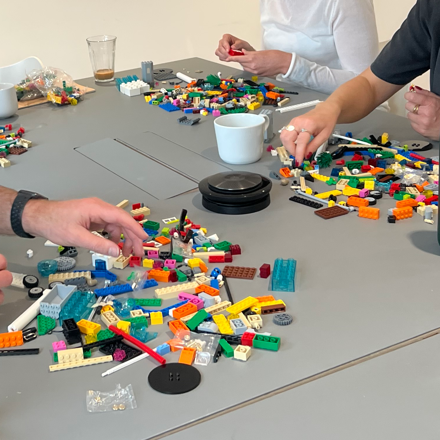 COS staff working with Lego Serious Play